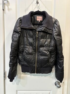 Juicy Couture Black Quilted Bomber Jacket